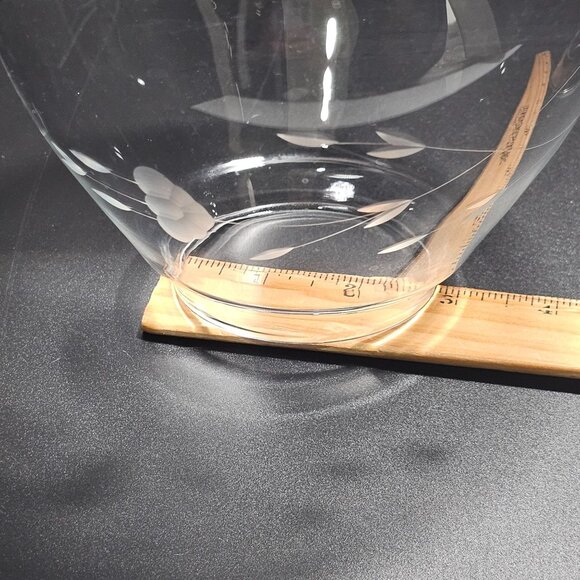 Princess House Heritage Etched Apothecary Jar canister crystal terrarium vanity - Picture 6 of 8